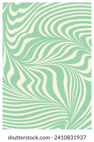 Twisted and distorted vector groovy hippie background. Waves, swirl, twirl pattern. Retro backgrounds in psychedelic style. Vector illustration