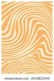 Twisted and distorted vector groovy hippie background. Waves, swirl, twirl pattern. Retro backgrounds in psychedelic style. Vector illustration