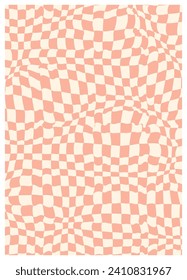 Twisted and distorted vector groovy hippie background. Waves, swirl, twirl pattern. Retro backgrounds in psychedelic style. Vector illustration