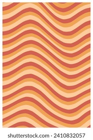 Twisted and distorted vector groovy hippie background. Waves, swirl, twirl pattern. Retro backgrounds in psychedelic style. Vector illustration