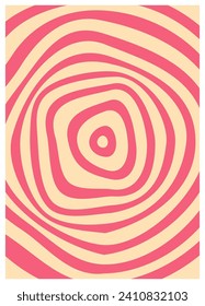 Twisted and distorted vector groovy hippie background. Waves, swirl, twirl pattern. Retro backgrounds in psychedelic style. Vector illustration