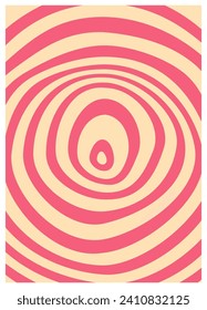 Twisted and distorted vector groovy hippie background. Waves, swirl, twirl pattern. Retro backgrounds in psychedelic style. Vector illustration