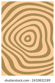 Twisted and distorted vector groovy hippie background. Waves, swirl, twirl pattern. Retro backgrounds in psychedelic style. Vector illustration