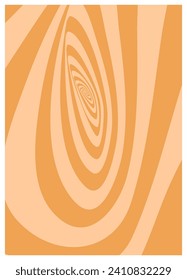 Twisted and distorted vector groovy hippie background. Waves, swirl, twirl pattern. Retro backgrounds in psychedelic style. Vector illustration