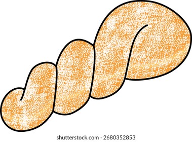 O ícone de rosca trançado isolado no fundo branco