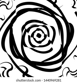 Twisted dynamic background. Optical illusion. Torsion, distortion, rotation movement effect. Vector illustration.