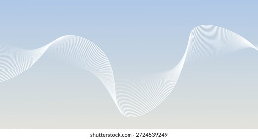 Verdrehte Fließlinien auf blauem Farbverlauf-Hintergrund für Infografik-Broschüren-Vorlage, Website-Werbung, Banner, Tech-Pack, Präsentation, Label-Design eps Vektor.