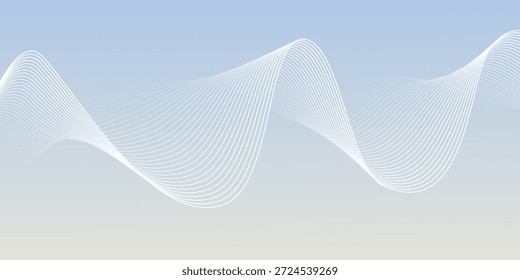 Verdrehte Fließlinien auf blauem Farbverlauf-Hintergrund für Infografik-Broschüren-Vorlage, Website-Werbung, Banner, Tech-Pack, Präsentation, Label-Design eps Vektor.