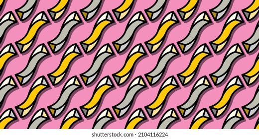 Twisted geometric background. Seamless pattern.Vector. 