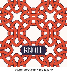 Twisted Geometric Shapes Background. Chain Structure Seamless Pattern.