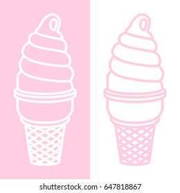 Twisted ice cream icon Vector illustration