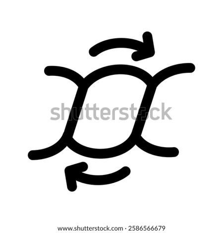 Twisted Icon Vector Symbol Design Illustration
