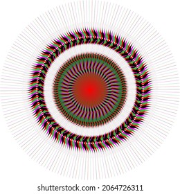 Twisted illusion line radial more color