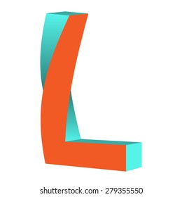 Twisted Impossible Letter K Logo Icon Design Template Tlement, Vector Illustration