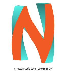 Twisted Impossible Letter M Logo Icon Design Template Tlement, Vector Illustration