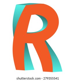Twisted Impossible Letter R Logo Icon Design Template Tlement, Vector Illustration