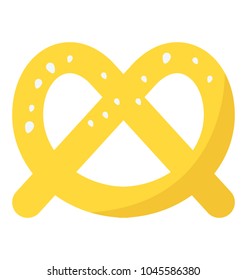 Twisted knot baked bakery item sweet pretzel
