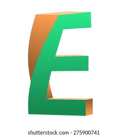 Twisted Letter E Logo Icon Design Template Tlement, Vector Illustration