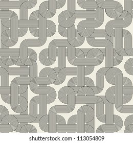 Twisted lines. Seamless abstract pattern. Vector illustration
