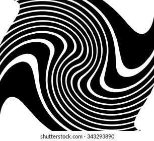 Twisted lines texture - abstract isolated stock vector template - easy to use