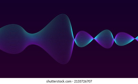 Twisted lines. Vector abstract background with colored lines. Illustration in a minimalist style.