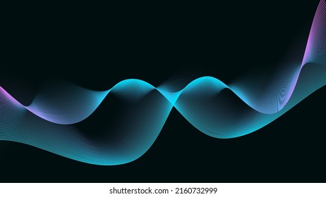 Twisted lines. Vector abstract background with colored lines. Illustration in a minimalist style.