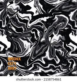 twisted marble pattern with urban typography