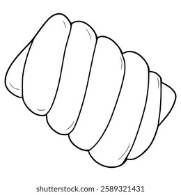 twisted marshmallow illustration hand drawn outline vector