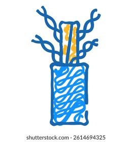 twisted pair cable doodle icon sketch vector. twisted pair cable sign. isolated symbol illustration