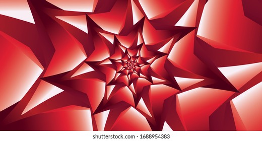 Twisted pattern white and red. Abstract design.