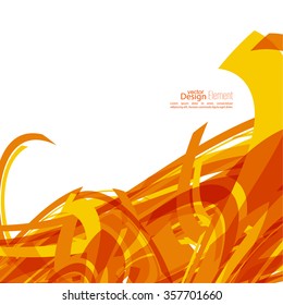 Twisted pieces of geometric bands.  Abstract background with colored elements.  