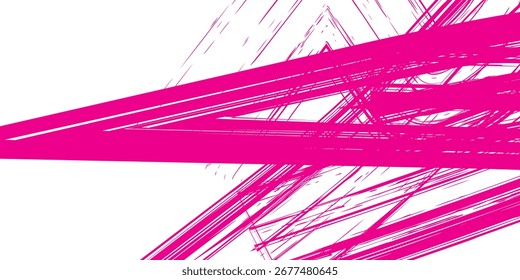 Twisted ping ink line pack. Hand drawn long and rounded brush strokes, highlighted text, frames, circles. Modern Asian calligraphy.Eps 10, Vector Illustration.