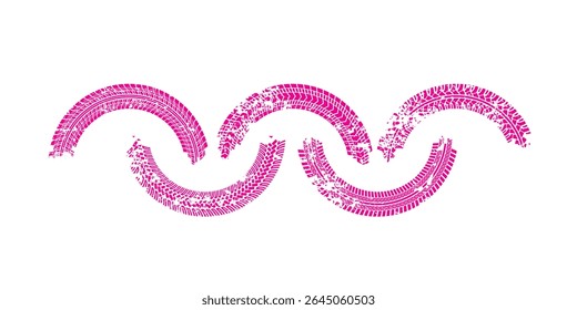 Twisted ping ink vector line pack. Hand drawn long and rounded brush strokes, highlighted text, frames, circles. Asian calligraphy.