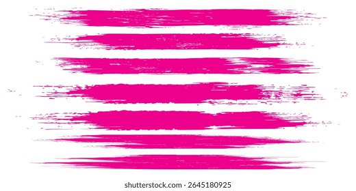 Twisted ping ink vector line pack. Hand drawn long and rounded brush strokes, highlighted text, frames, circles. Modern Asian calligraphy.Eps 10.