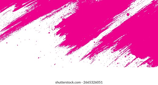 Twisted ping ink vector line pack. Hand drawn long and rounded brush strokes, highlighted text, frames, circles. modern Asian calligraphy.