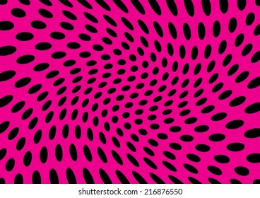 Twisted Polka Dot Pattern. Vector