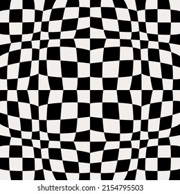 Twisted race pattern. Vector race twisted pattern or flag. Seamless and checkered chess board.