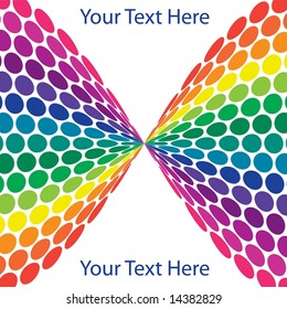 Twisted Rainbow Dots Vector