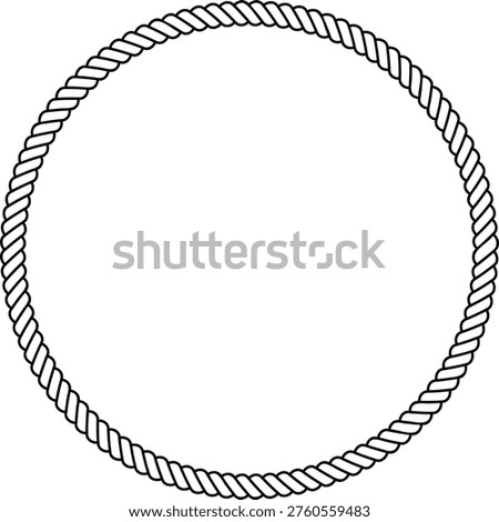 Twisted Rope Circular Frame, Decorative Frames and Border label shape Vector