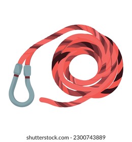 El nudo de cuerda torcido simboliza la fuerza y el icono de movimiento aislado