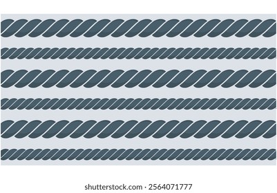 Twisted Rope Lines Vector Illustration, Different Sizes Twisted Rope Lines Vector Illustration Best for  for the web, apps, posters, banners