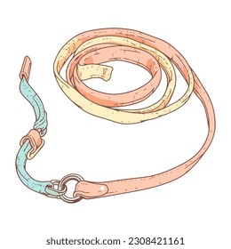 Twisted rope symbolizes strength and connection icon isolated