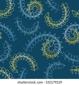 Twisted seamless pattern with colorful abstract geometrical shapes.