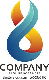 twisted shape or letter logo for company brand vector