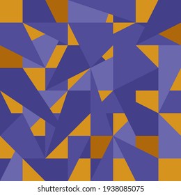 Twisted Shards Blue Orange Pattern. Vector Abstract Shards Pattern.