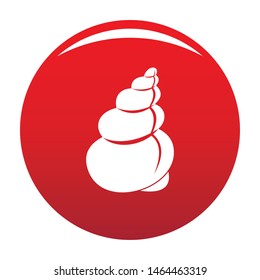 Twisted shell icon. Simple illustration of twisted shell vector icon for any design red