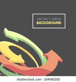 Twisted spiral of colorful arrows. Vector Illustration EPS10.