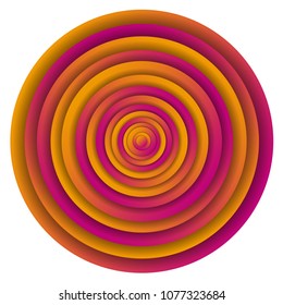 twisted spiral pink orange