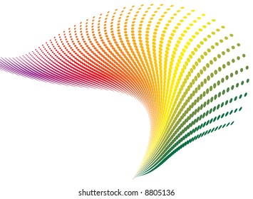 Twisted spiral rainbow that would make an ideal wallpaper or desktop