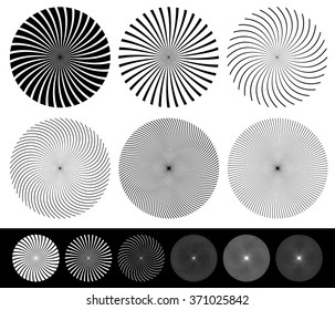 Twisted starburst, converging lines element set.